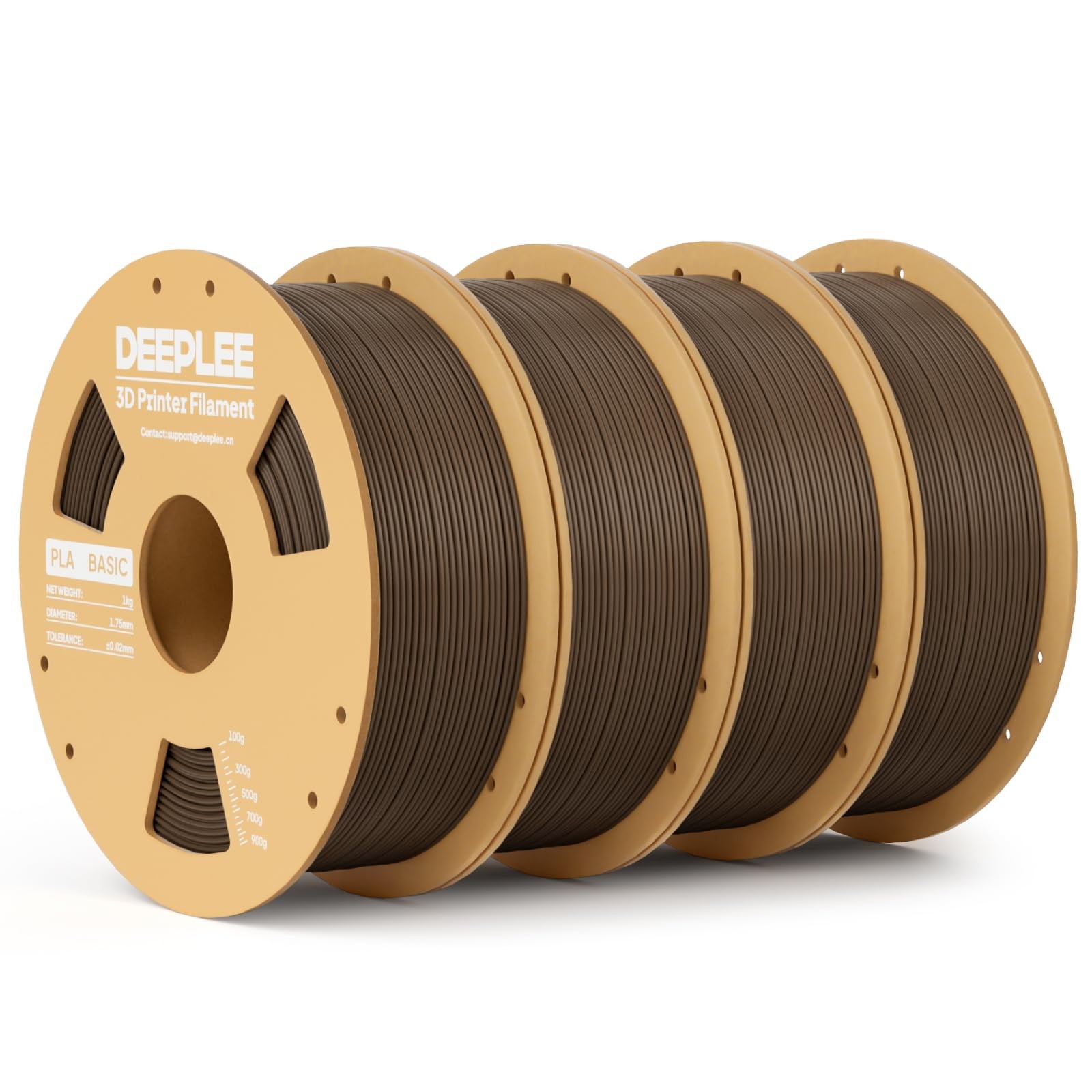 DEEPLEE PLA Basic 1.75mm 3D Printer Filament Brown 4KG