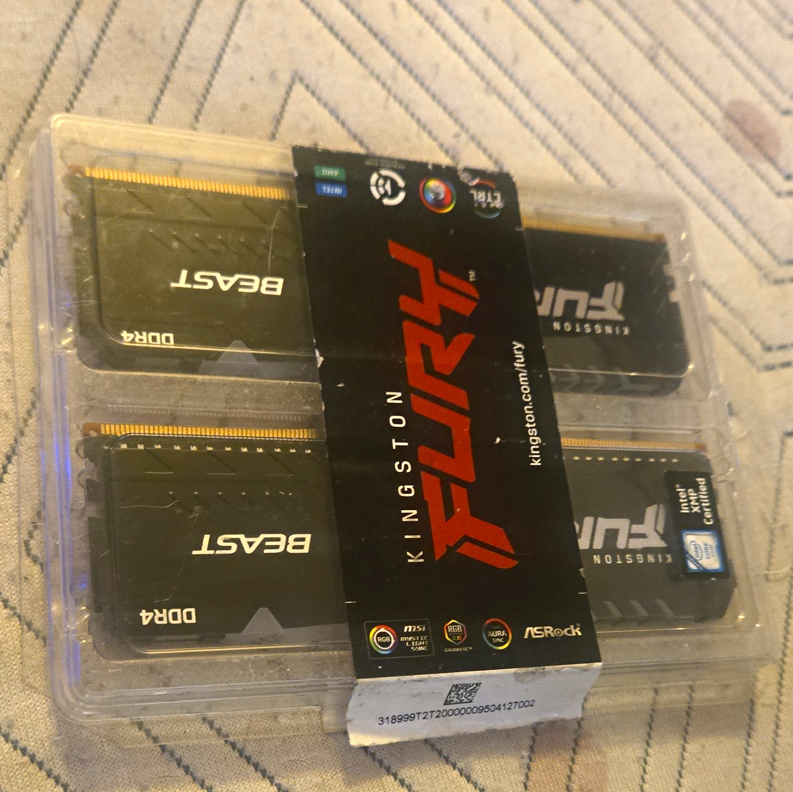 Kingston FURY Beast DDR4 RGB RAM Kit 2x DIMM 288-Pin Modules