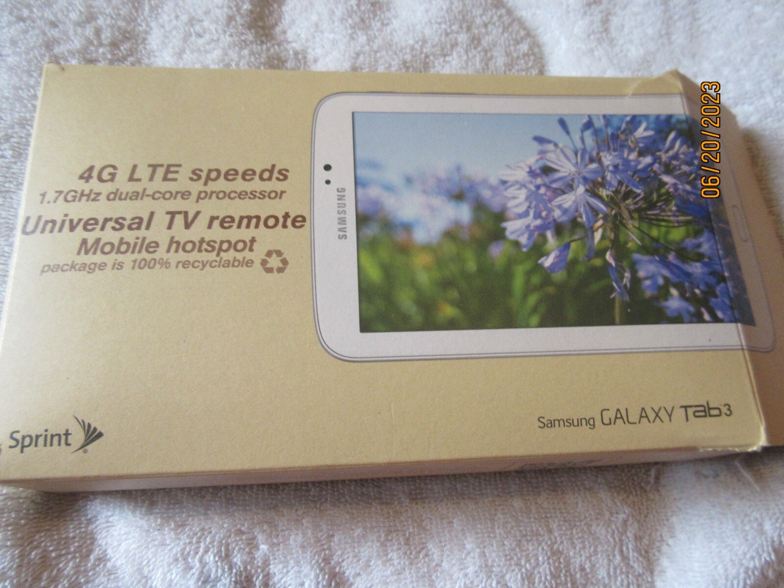 Samsung Galaxy Tab 3 4G LTE 1.7GHz Universal TV Remote Tablet Sprint Hotspot
