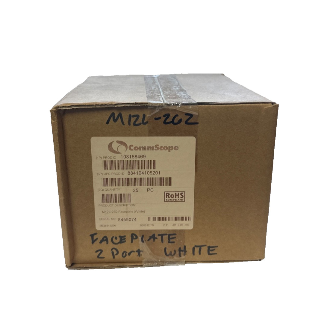 COMMSCOPE M12L-262 FACEPLATE (WHITE) LOT OF 25