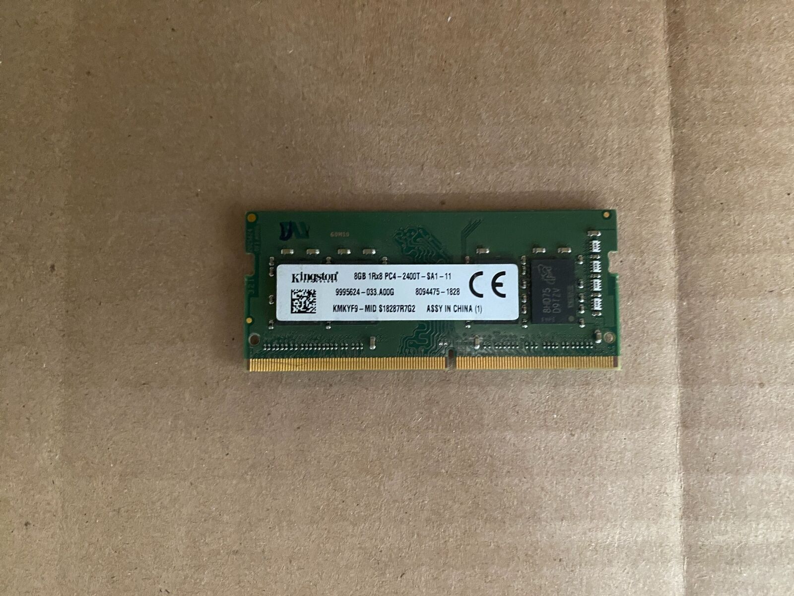 KINGSTON 8GB (1X8GB) 1RX8 PC4-2400T DDR4 SODIMM LAPTOP MEMORY KMKYF9-MID V3-2(4)