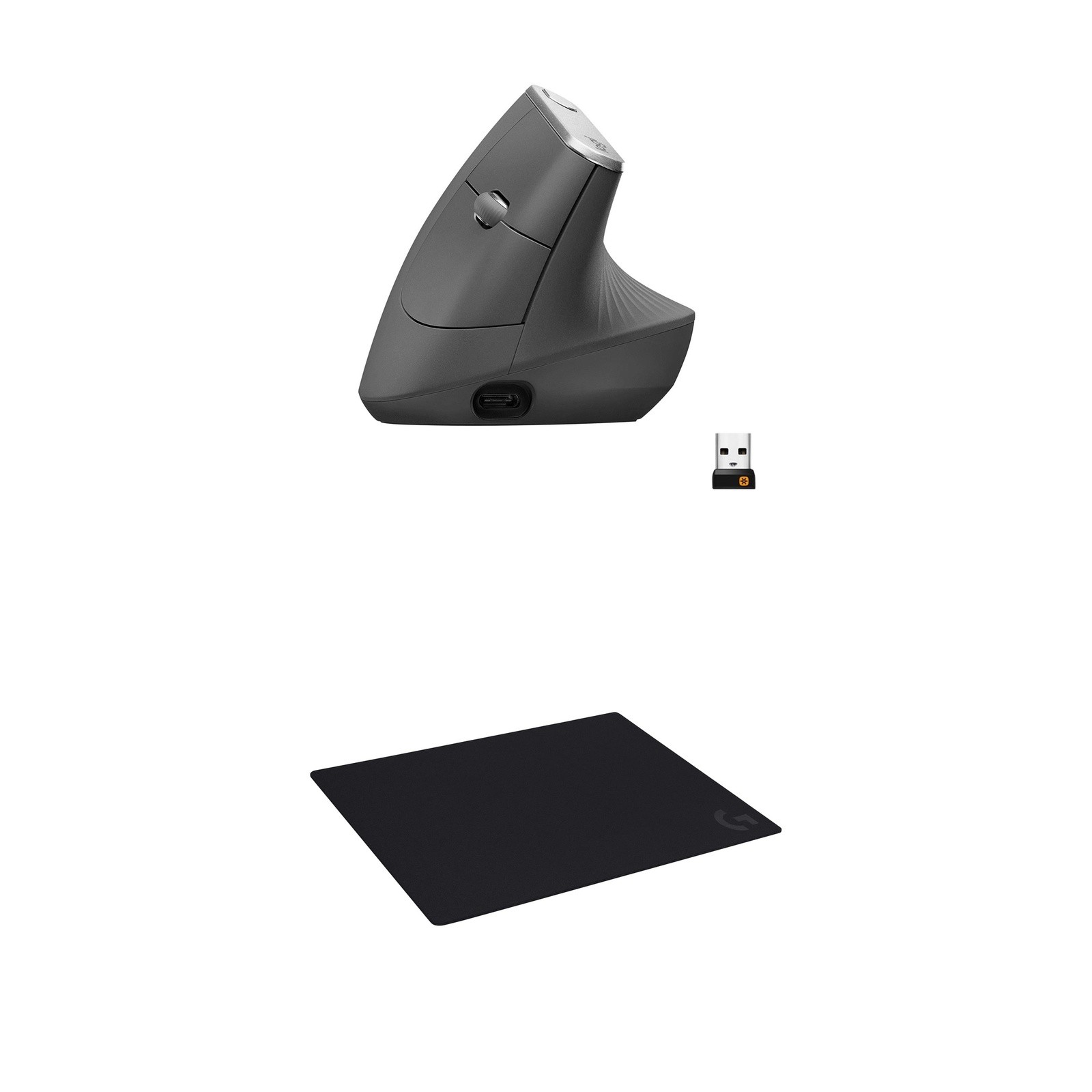 Logitech Premium Ergonomic Bundle: MX Vertical Mouse + G640 Pad