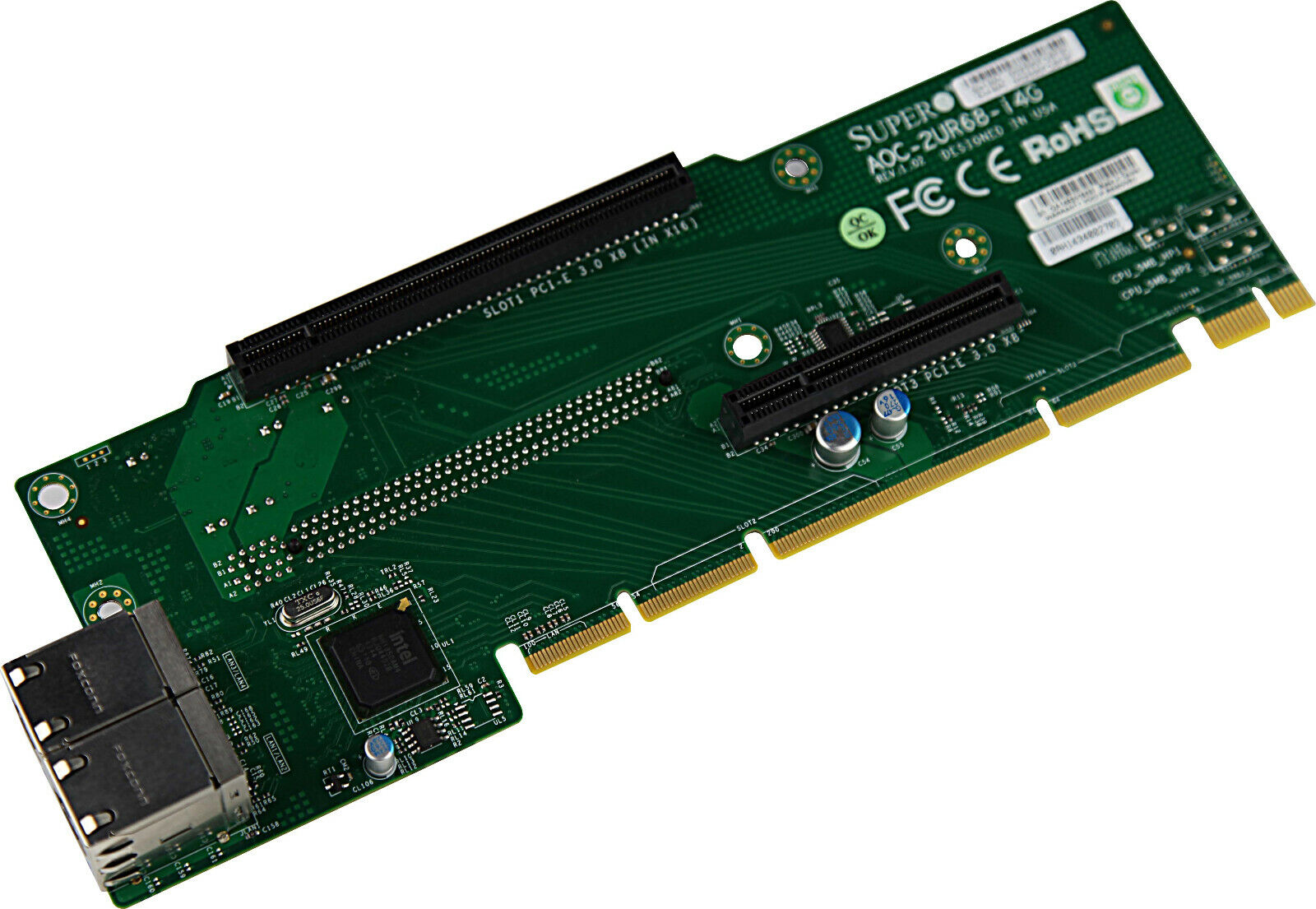 Supermicro AOC-2UR68-I4G 2U Ultra 4-port GbE RJ45, 1x PCI-E 3.0 x8 