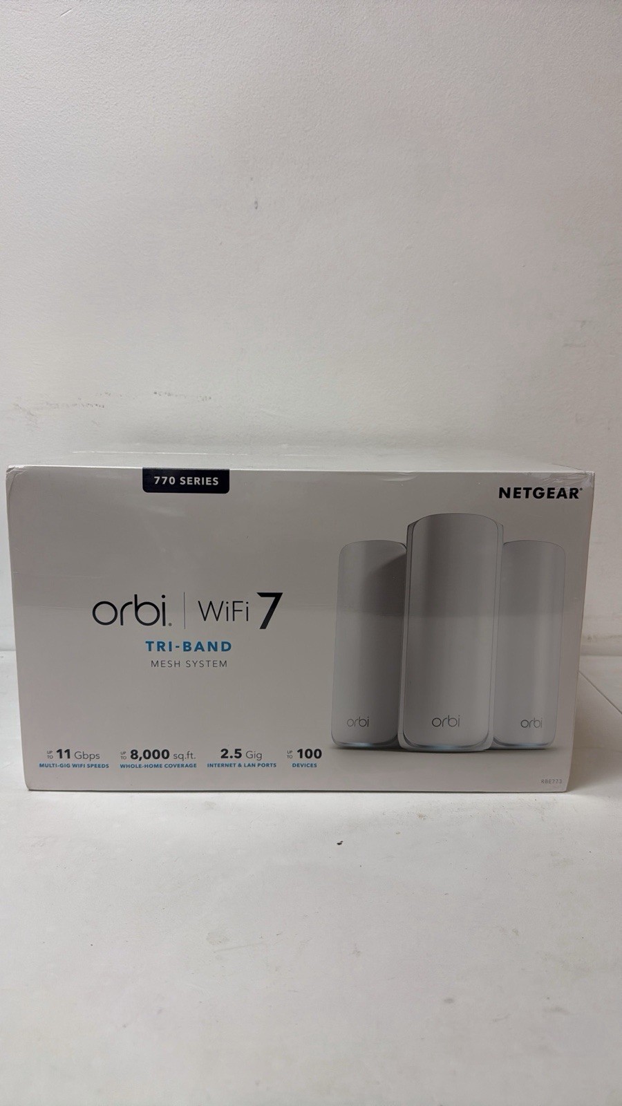NETGEAR - Orbi 770 Series BE11000 Tri-band Mesh Wi-Fi 7 System (3-pack) - White