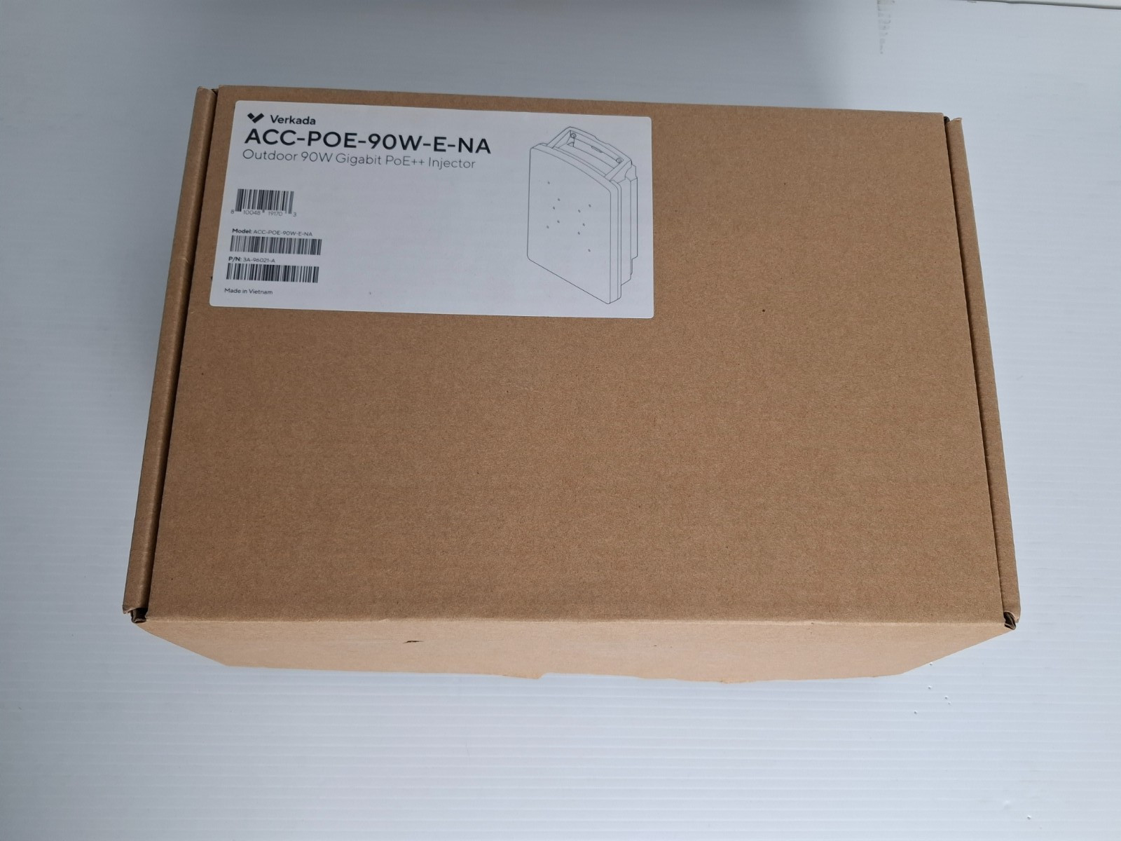 Verkada 90W PoE++ Outdoor Injector Ethernet Power Supply for Security Cameras