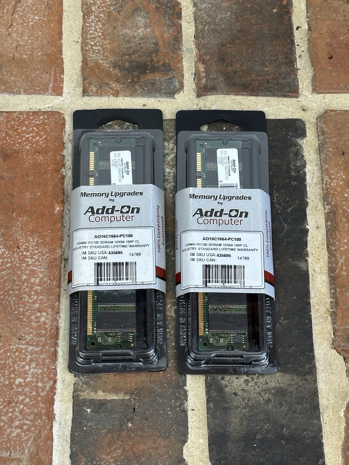ADD-ON COMPUTER MEMORY UPGRADE SO16C1664-PC100 128MB EachSDRAM 168-Pin Non ECC