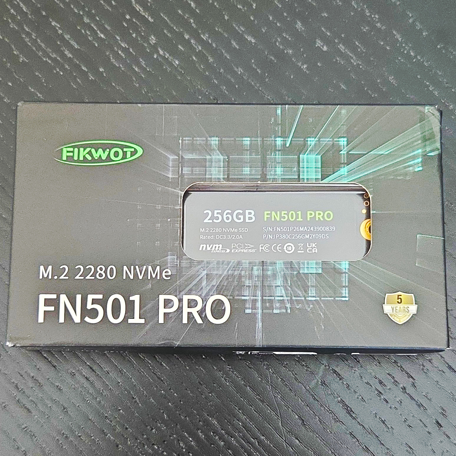 Fikwot FN501 PRO 256GB NVMe PCIe M.2 2280 Internal SSD 3D NAND