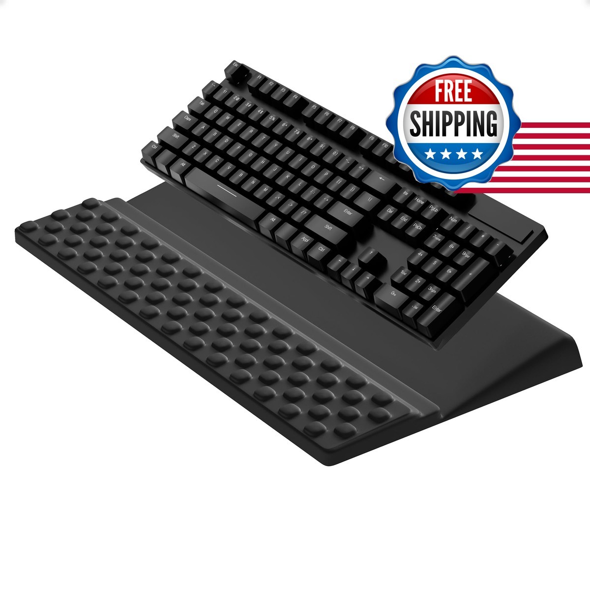 Ospelelf Keyboard Riser Holder with Wrist Rest for Office Home