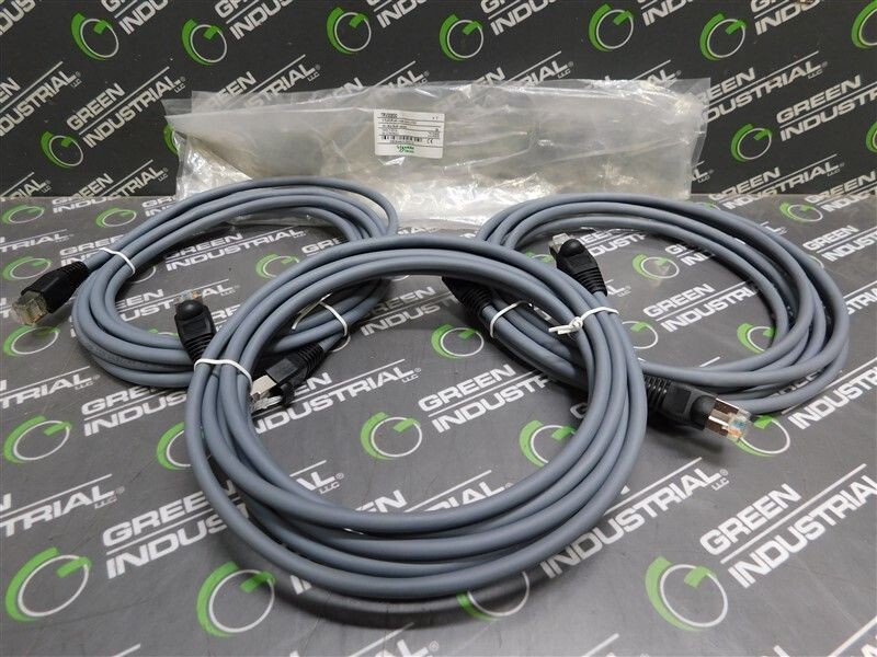 NEW Bag of 3 Schneider Electric TRV00830 RJ45/RJ45 male cords  3 meters