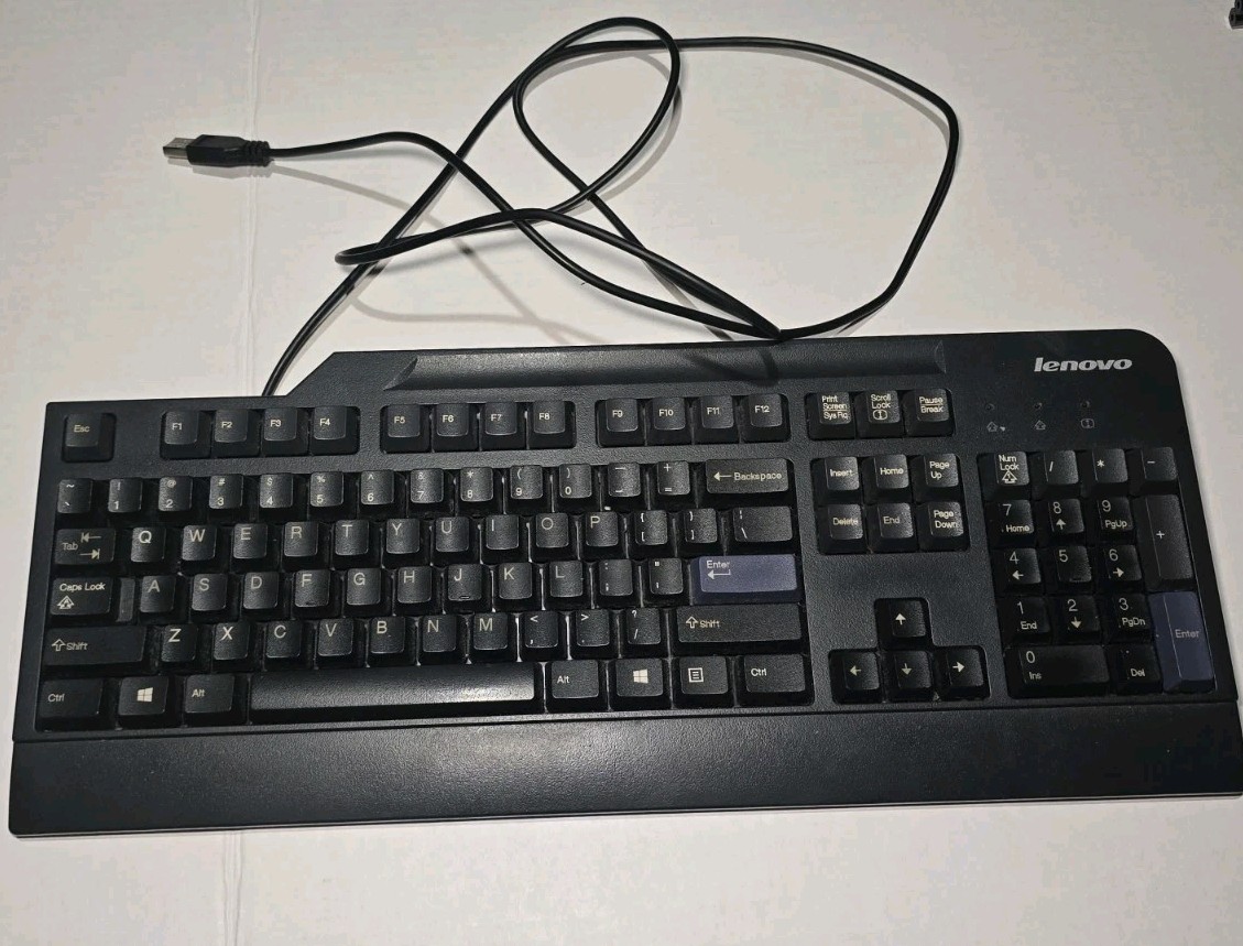 Lenovo KB1021 USB Wired Keyboard Full Size Tested