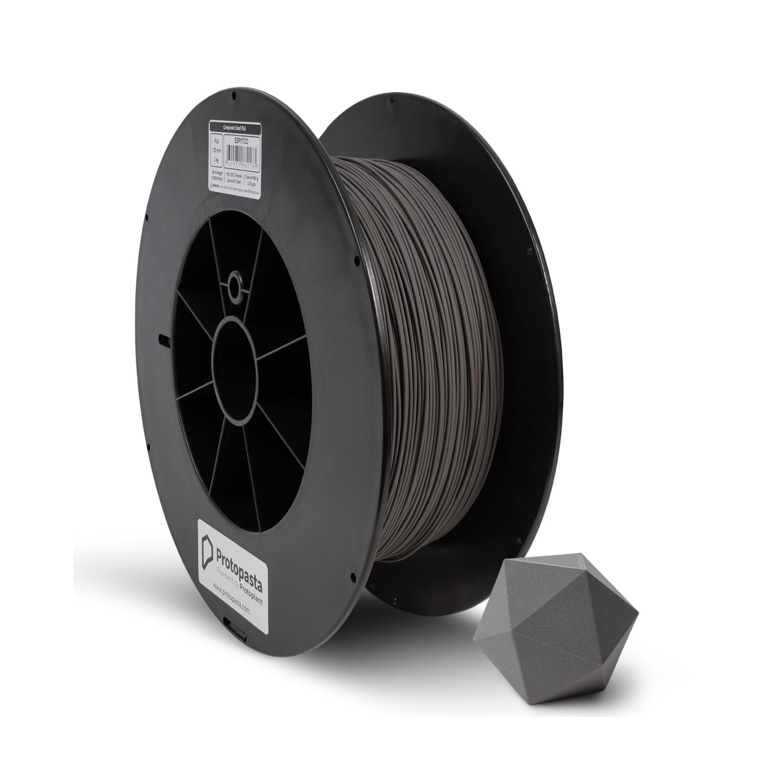 Protopasta Stainless Steel Filled PLA 3D Printer Filament | ProtoPlant Metal-...