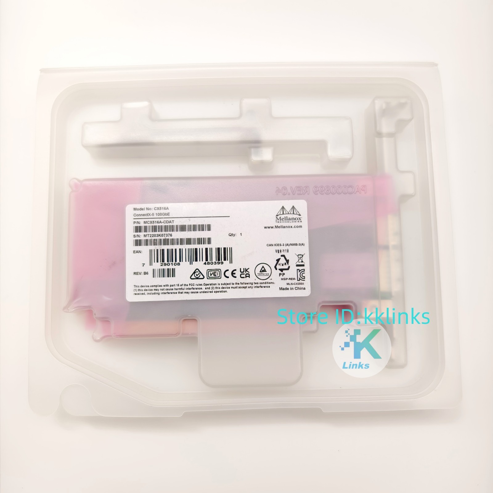 NEW MCX516A-CDAT Mellanox ConnectX-5 100GbE 2-Port QSFP28 CX516A Network Adapter