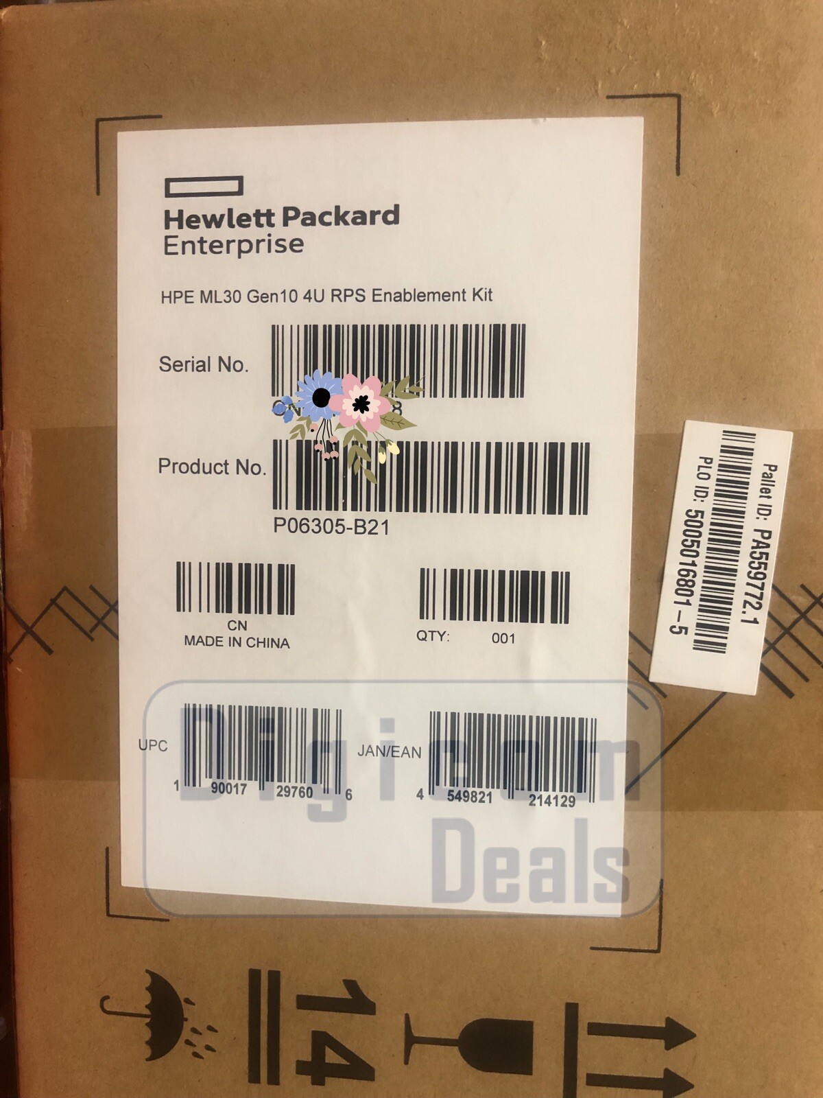 NEW SEALED P06305-B21 HPE ML30 Gen10 4U RPS Enablement Kit