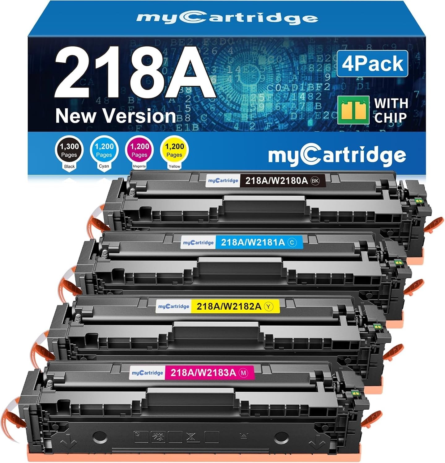 4PK 218X Toner Cartridge for HP Color LaserJet Pro MFP 3301fdw 3201dw 3301sdw