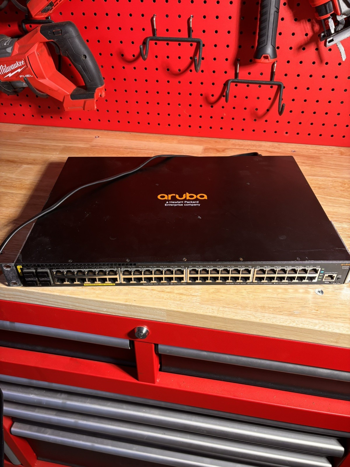 HPE Aruba JL262A 2930F 48-Port PoE+ 4x SFP L3 Switch Tested Rack Ears