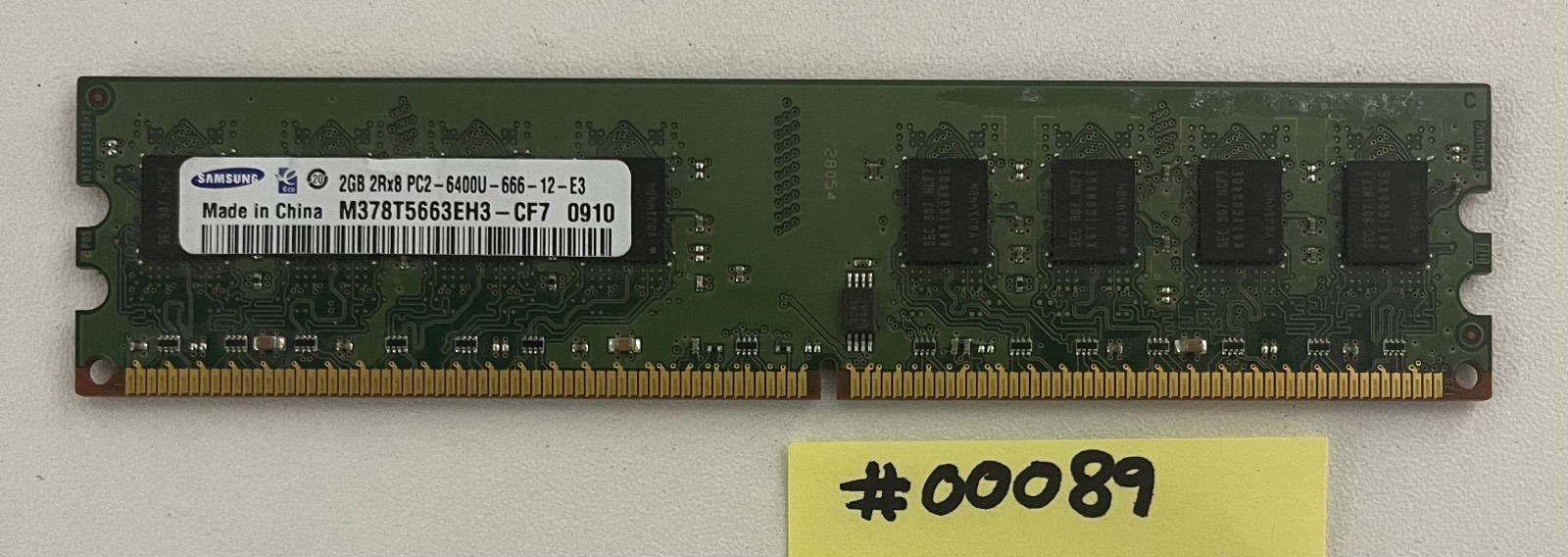 Samsung 2GB 2Rx8 PC2-6400U DDR2-800 Desktop Memory RAM M378T5663EH3-CF7