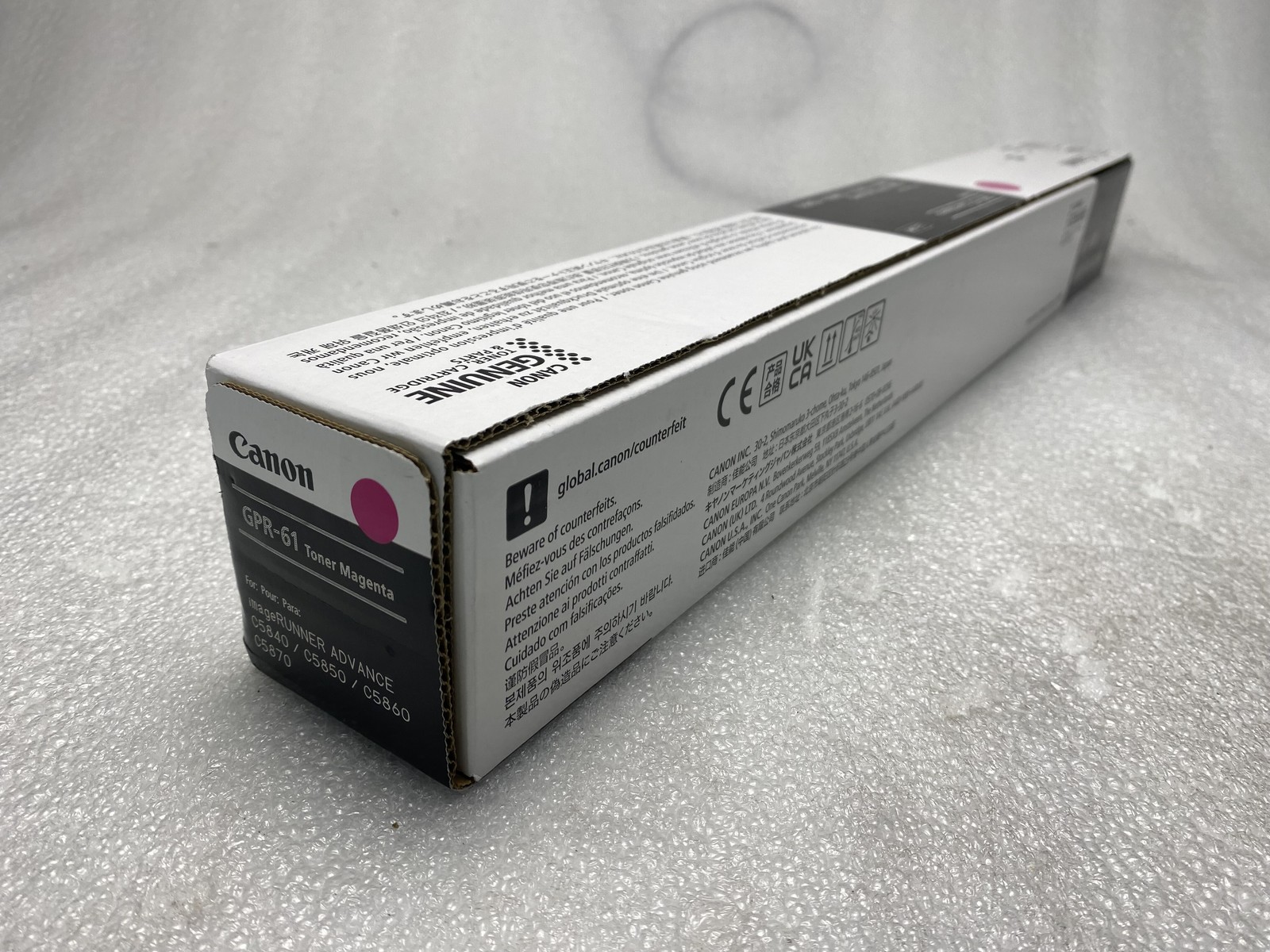 Genuine New in Box Magenta  Canon GPR-61 High-Yield Toner - Factory Sealed Box.