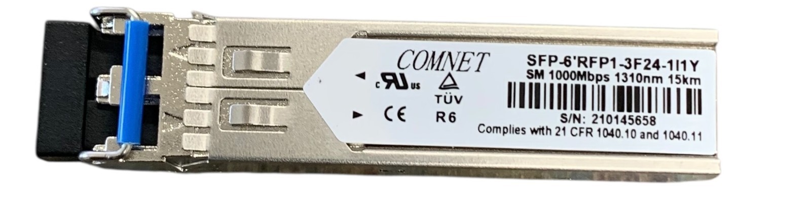 Comnet SFP-6 RFP1-3F24-1I1Y Small Form Factor Pluggable 1000Mbps 1310nm 15km