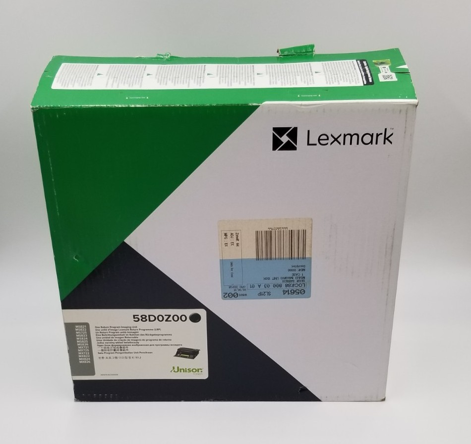 Lexmark 58D0Z00 Black Return Program Imaging Unit  New & Sealed  