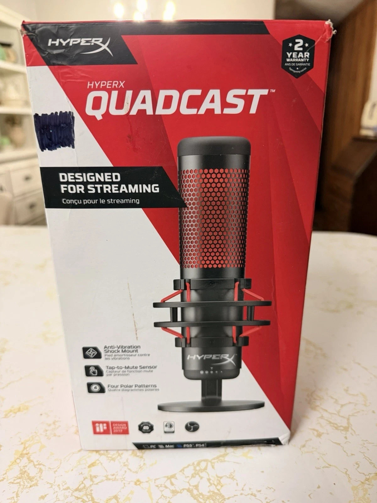 HyperX Quadcast 2 S RGB USB Condenser Gaming Microphone
