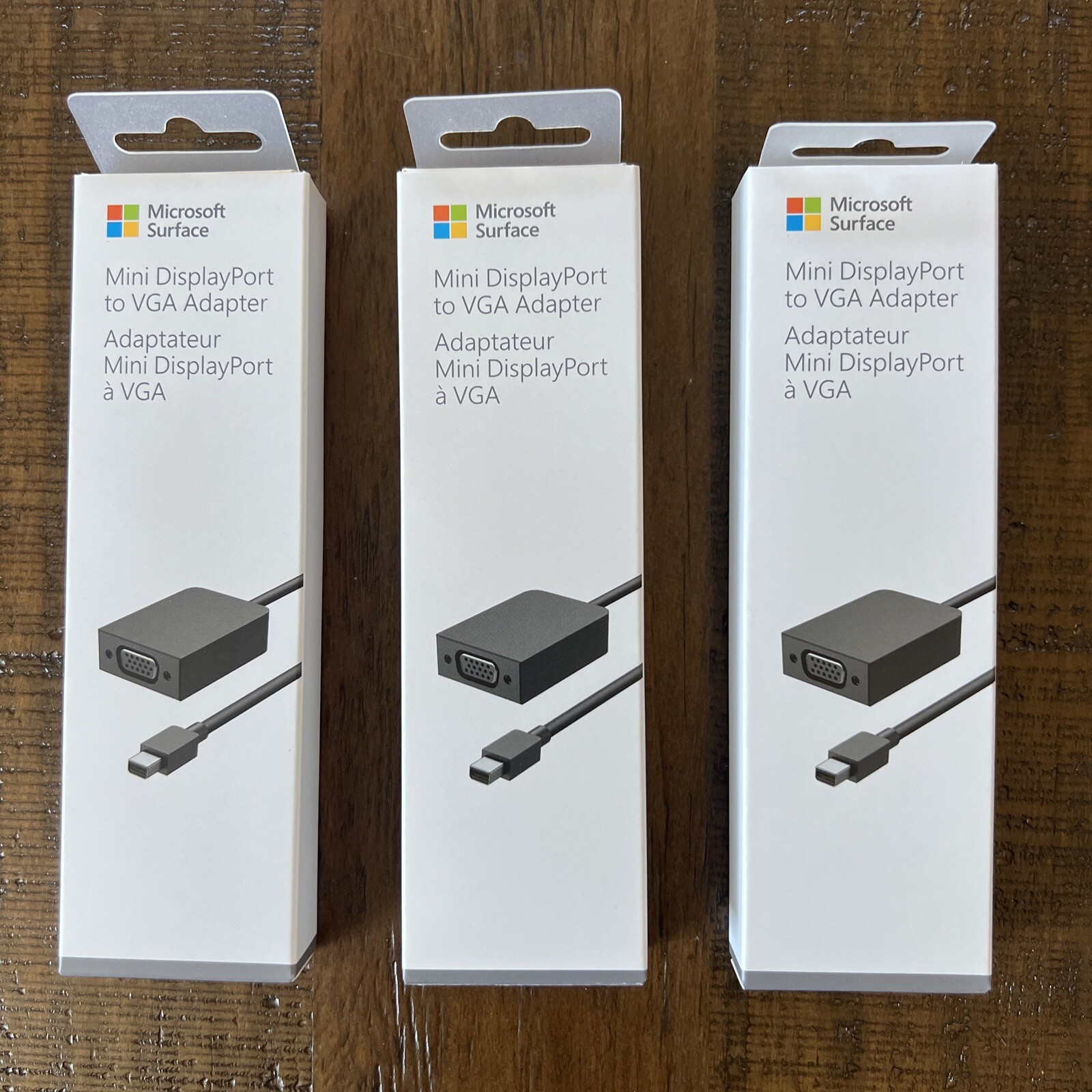 3 Pack Microsoft Surface Mini DisplayPort to VGA Adapter EJQ-00001 *NEW*