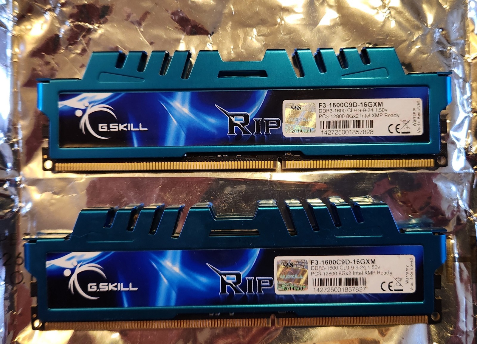 G Skill RipJaw G2 Series 16GB (2x8GB) DDR3 XMP 1600MHz Ram F3-1600C9D-16GXM