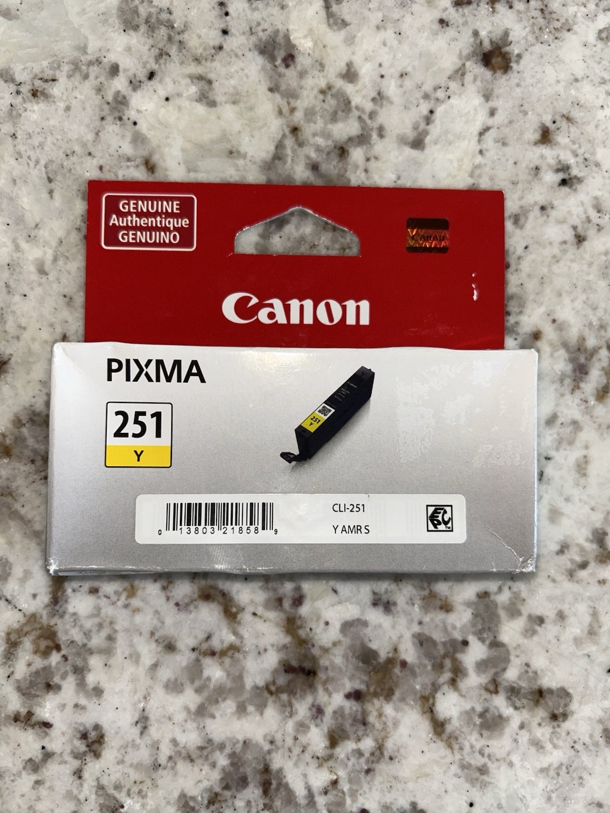Canon CLI-251Y Yellow Genuine OEM Ink Cartridge 6516B001 New Sealed PIXMA