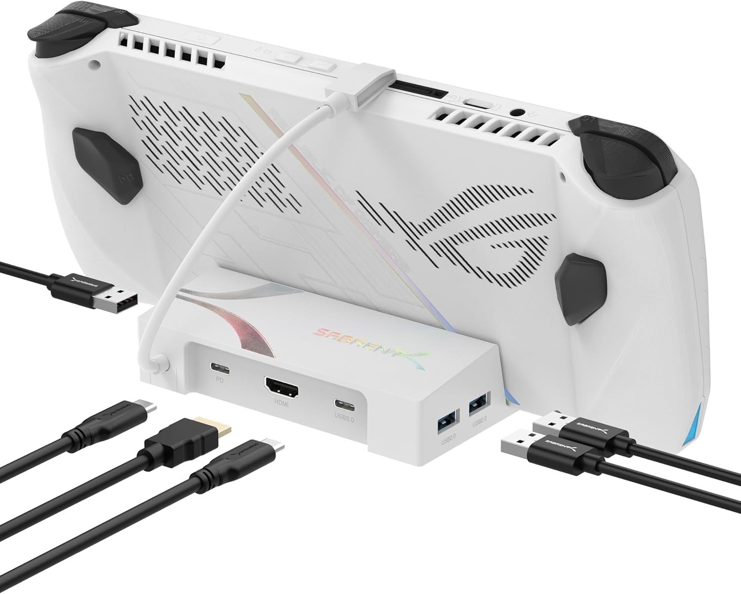 SABRENT Docking Station for Asus ROG Ally, 6-Port USB Type-C, (DS-RA6P)