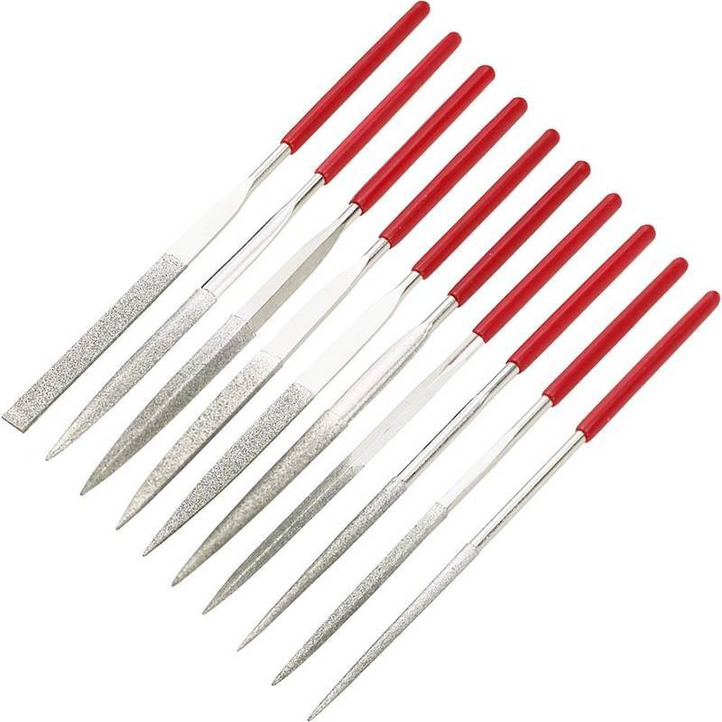 10pcs Mini File Set150 Grit Needle Files Tools Flat Coated Files for 3D Printer