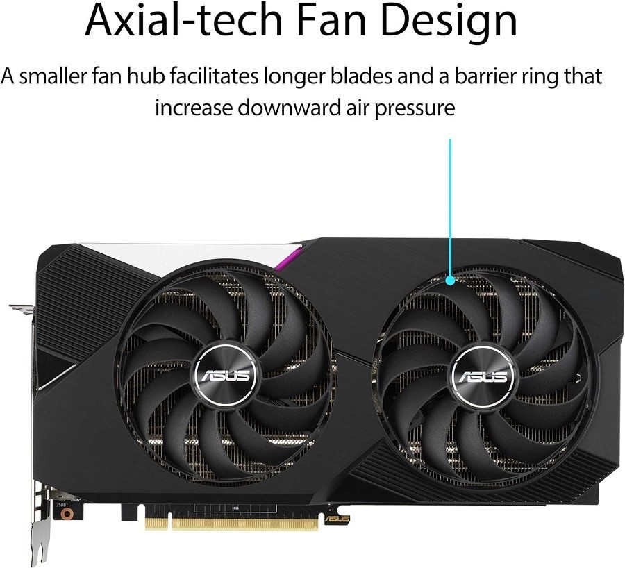 8GB Asus Dual GeForce Rtx 3070 GDDR6 PCI-E DUAL-RTX3070-O8G Graphics Card