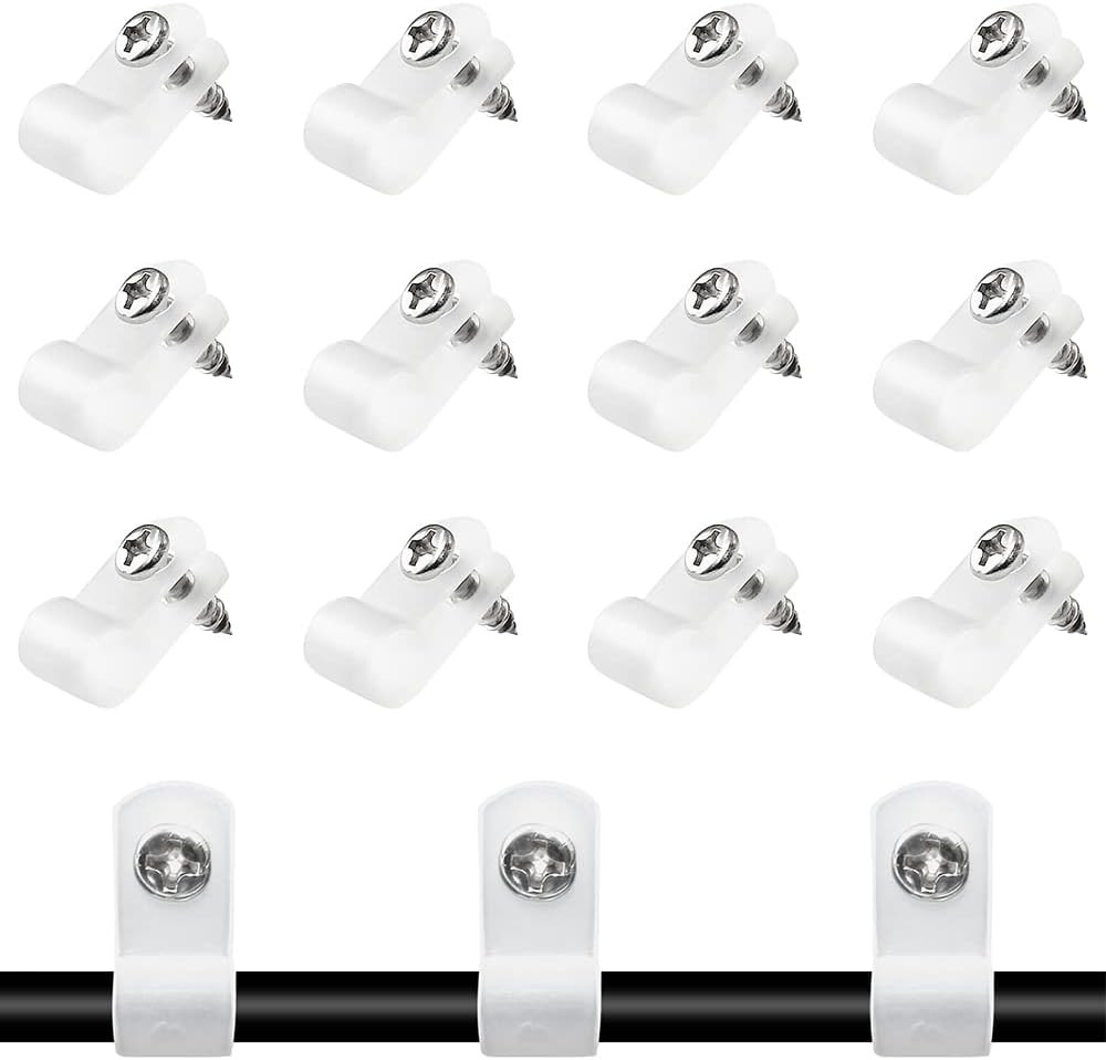 50 Pcs 1/2 Inch R-Type Clip Clamp, Nylon P-Type Mounting Clips, Cable Clip Wire