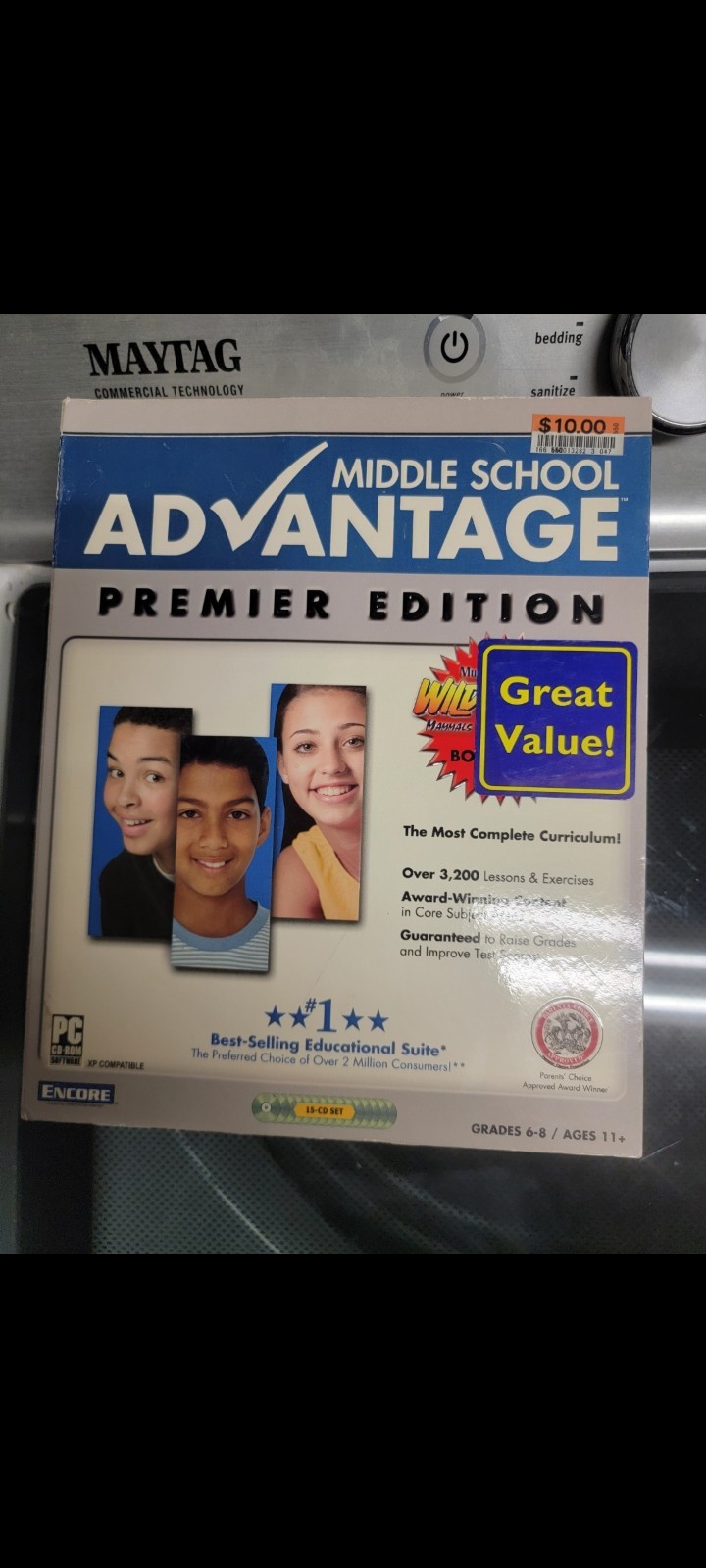 Middle School Advantage Grades 6-8 PC 12 CDs 6 Math, Science, English,Incomplete