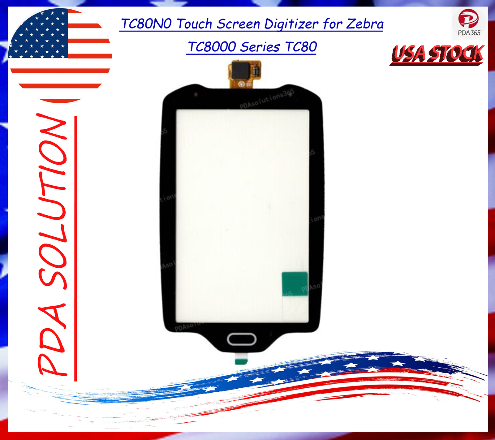 TC80N0 Touch Screen Digitizer for Zebra TC8000 Series TC80