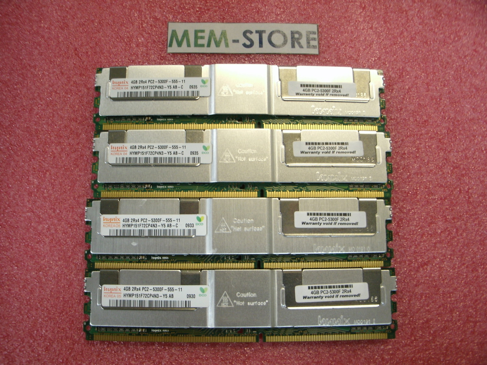 EM162AA 16GB 4x4GB DDR2 667MHz PC2-5300F FBDIMM Memory HP Workstation xw6400