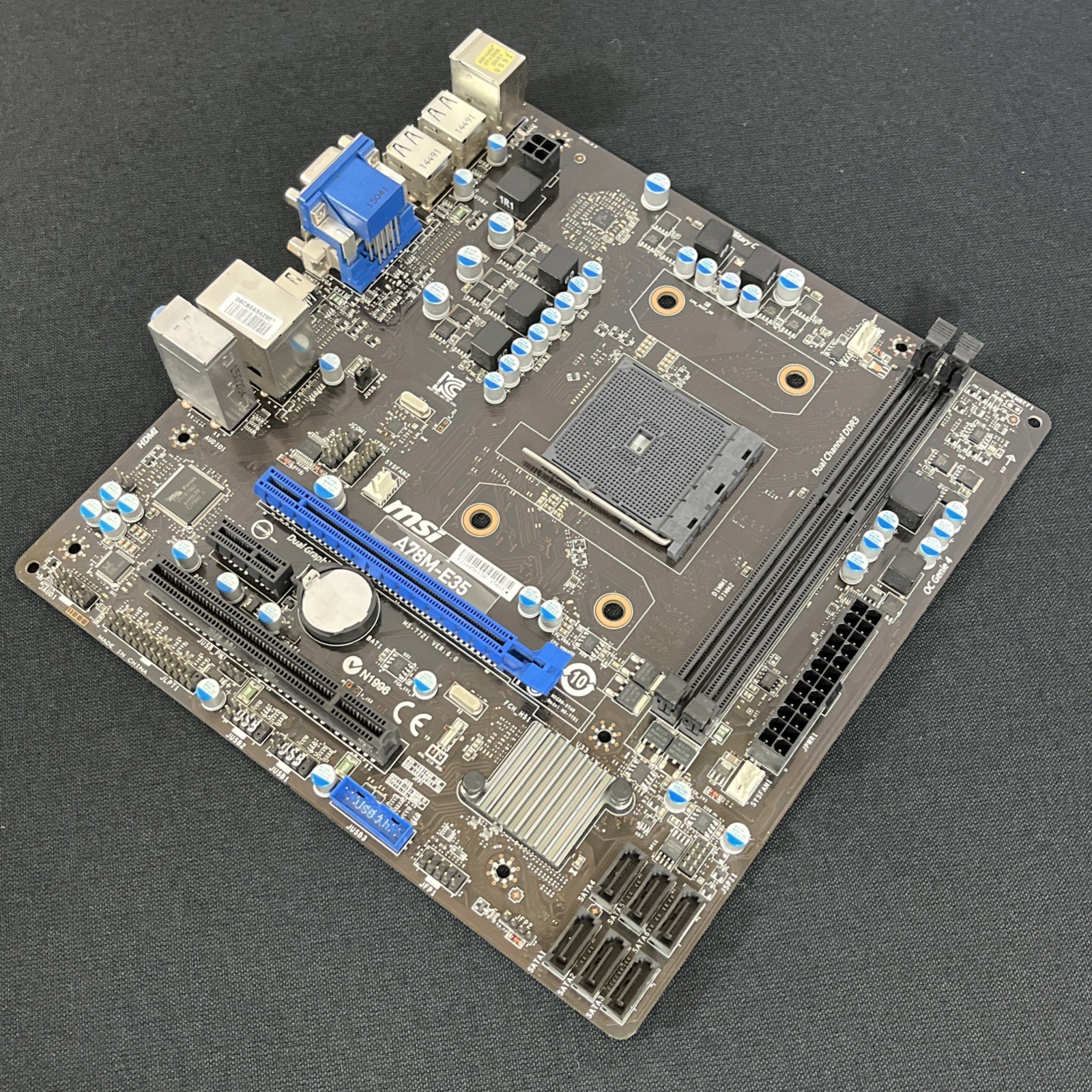 MSI A78M-E35 AMD Socket FM2+ mATX DDR3 A-Series Motherboard - Tested Working