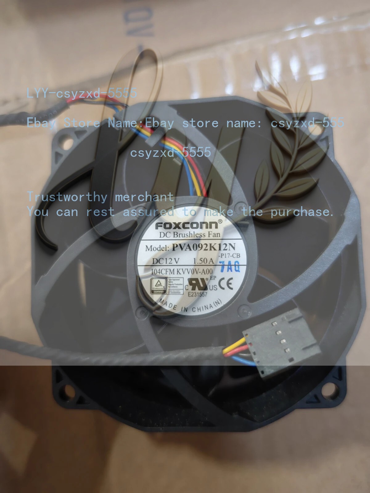 FOXCONN PVA092K12N DC12V 1.50A 4-Pin Server Cooling Fan