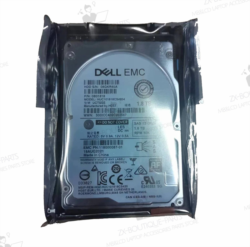 New EMC 005053143 1.8TB SAS 2.5in Unity 300 400 500 Hard Drive 005053142