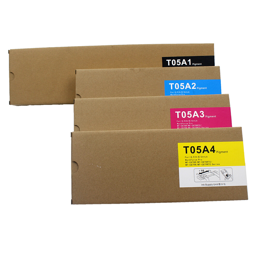 4pc Ink Bag Compatible Ink for Epson WF C879R C878RTC Printers Pigment Ink Bag
