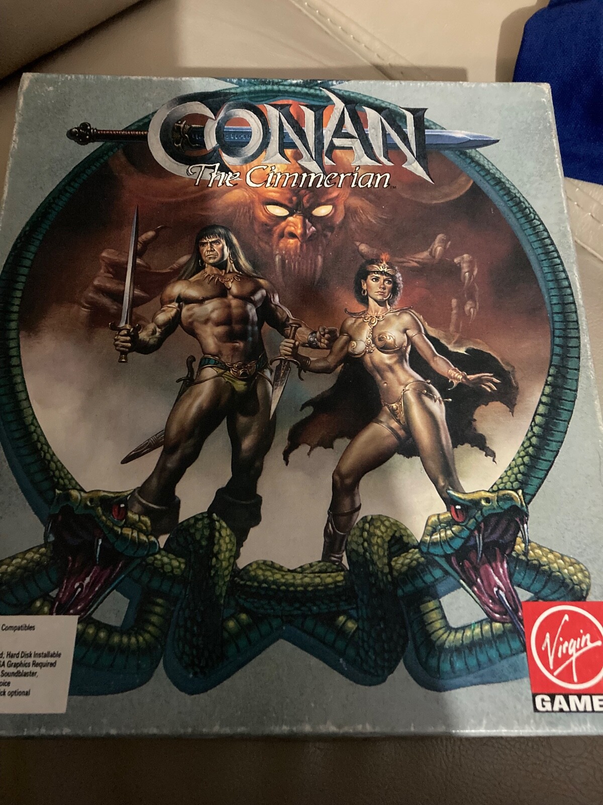Conan The Cimmerian IBM PC Game on 5.25”multiple floppy discs Has Map flaw Rare