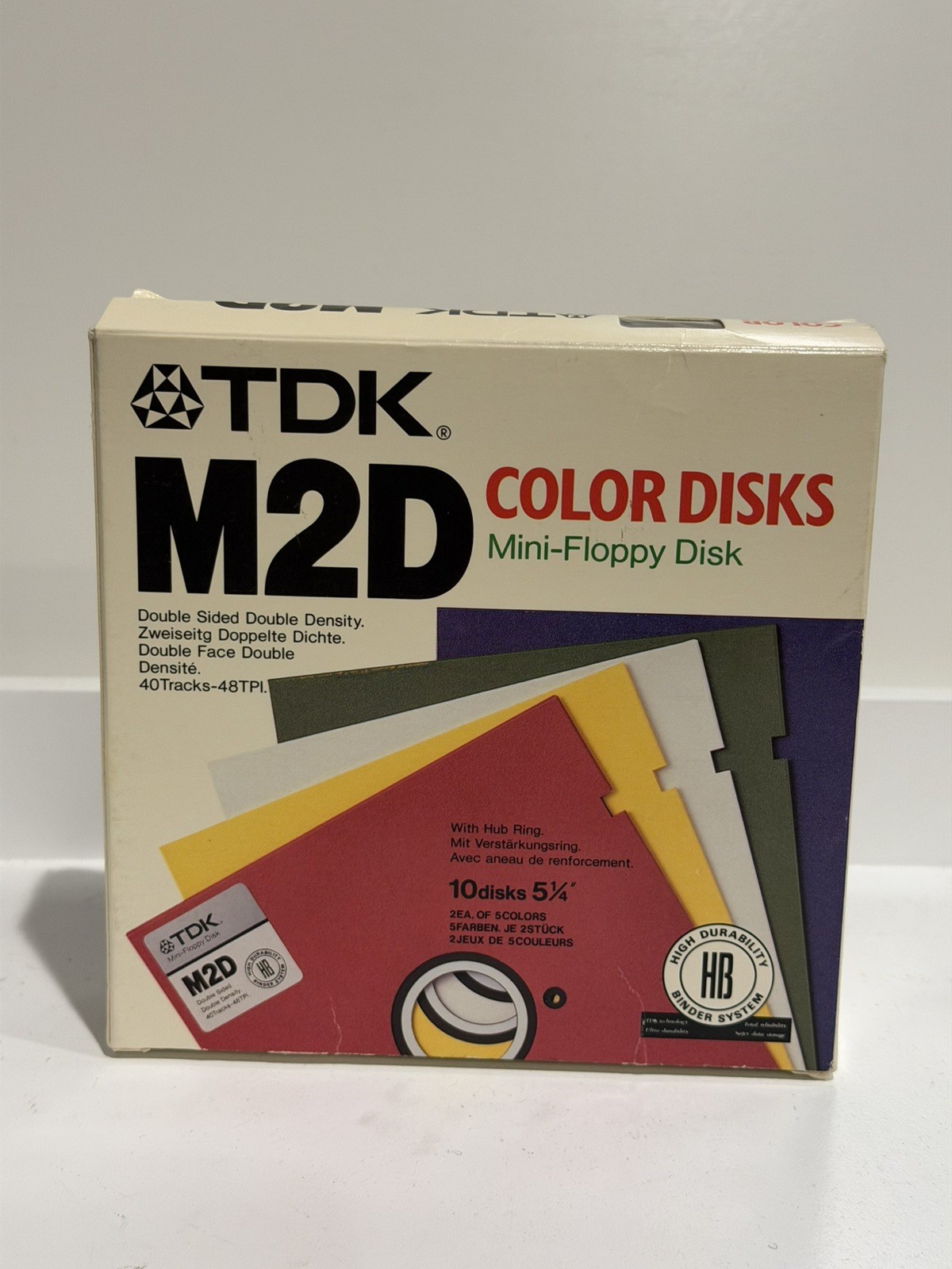 TDK M2D Mini Floppy Disk 10 Pack Double Sided Double Density Sealed Vintage