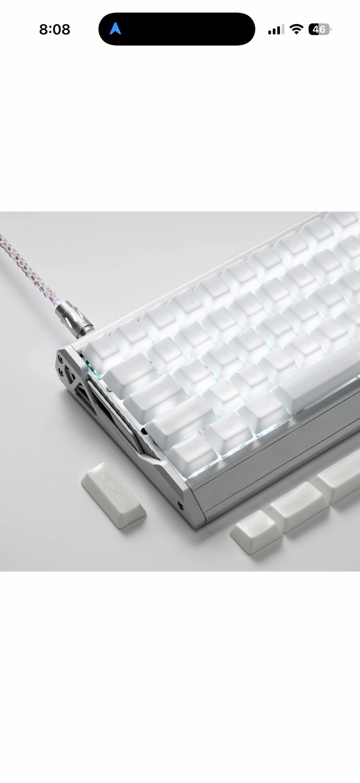 Ceramic Keycap Set 120 Keys Cherry Profile for MX Switches - Full Keycaps for 60