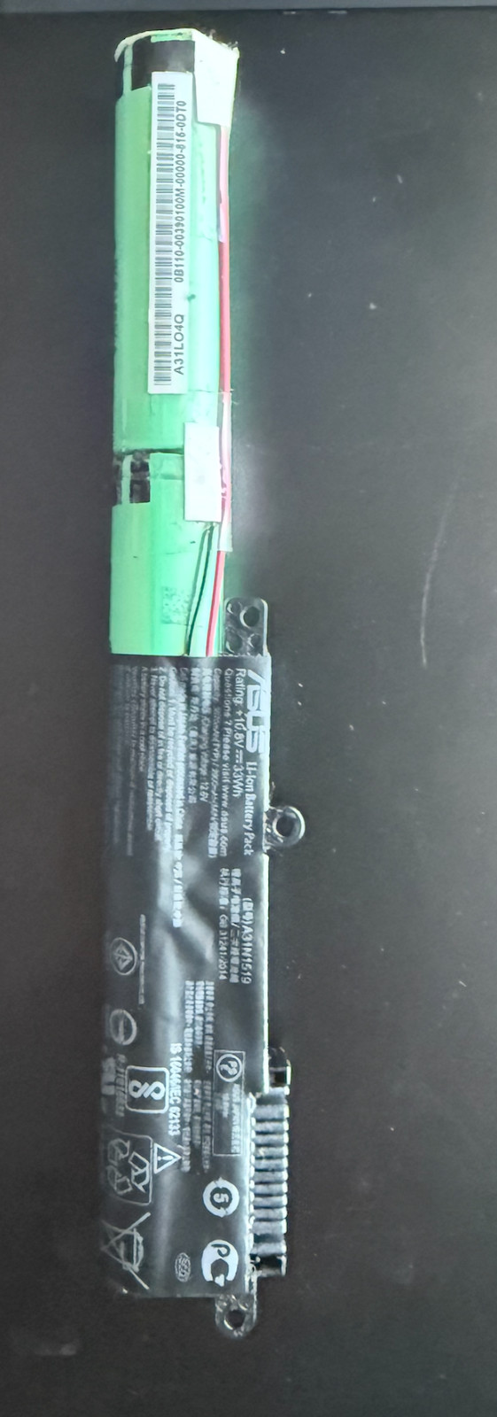 ASUS X540BA-RB94 X540B LAPTOP 10.8V 33Wh LI-ION BATTERY A31N1519 0B110-00390100M