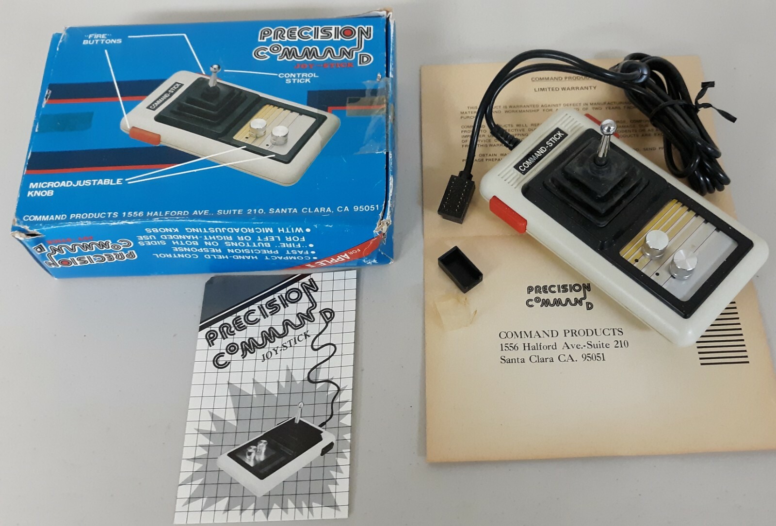Rare Precision Command Joystick Hand Controller Apple II, II+ plus, IIe computer