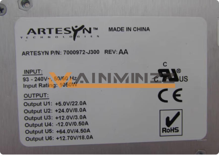 1PC Used ARTESYN 7000972-J300 1050W Switching Power Supply
