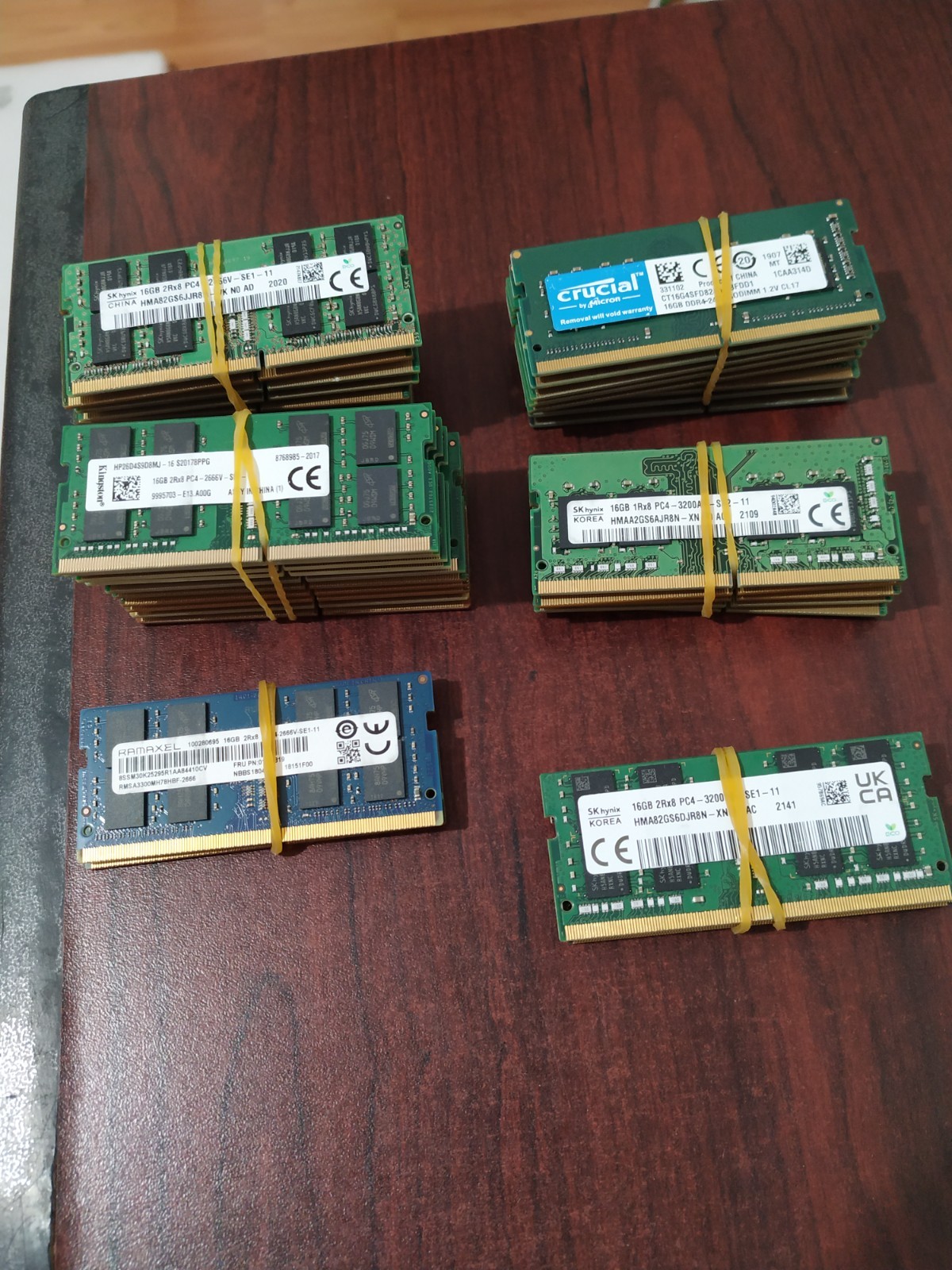 Lot of 38 Mixed brand/Speeds 16GB 1Rx8 2Rx8 PC4-2666V 3200 LAPTOP SODIMM RAM