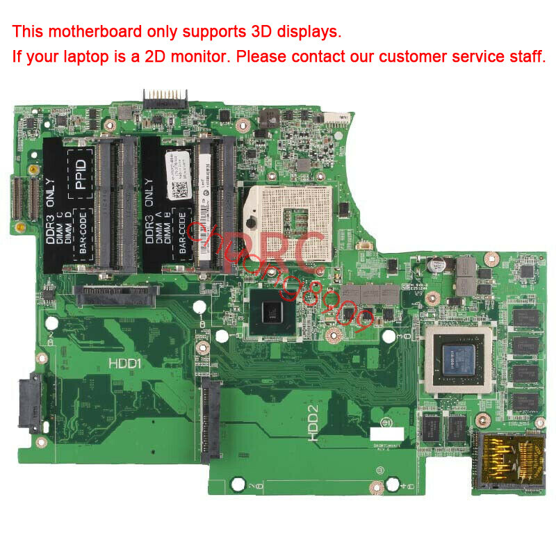 CN-0TXP27 0TXP27 DAGM7CMBAE1 For DELL XPS17 L702X 3D Laptop Motherboard GT555M