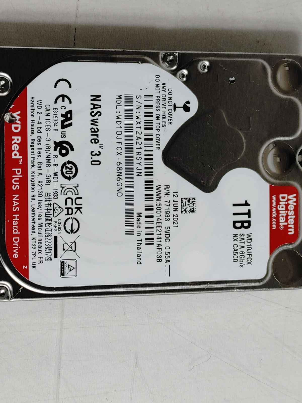 Western Digital WD Red Plus WD10JFCX 1 TB SATA III 2.5 in NAS Drive