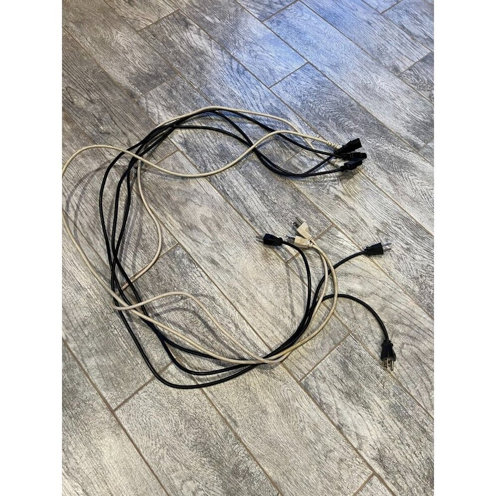 Set of 5 Power Cord computer cables electrical cords for workstation 70" ea