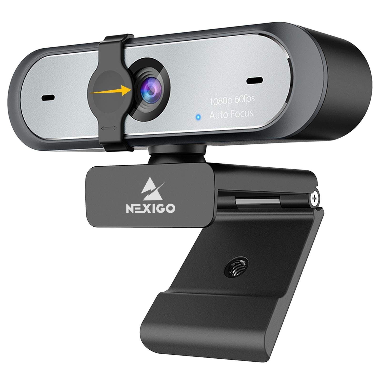 NexiGo N660P 1080P 60FPS Webcam with Software Control, Dual Microphone