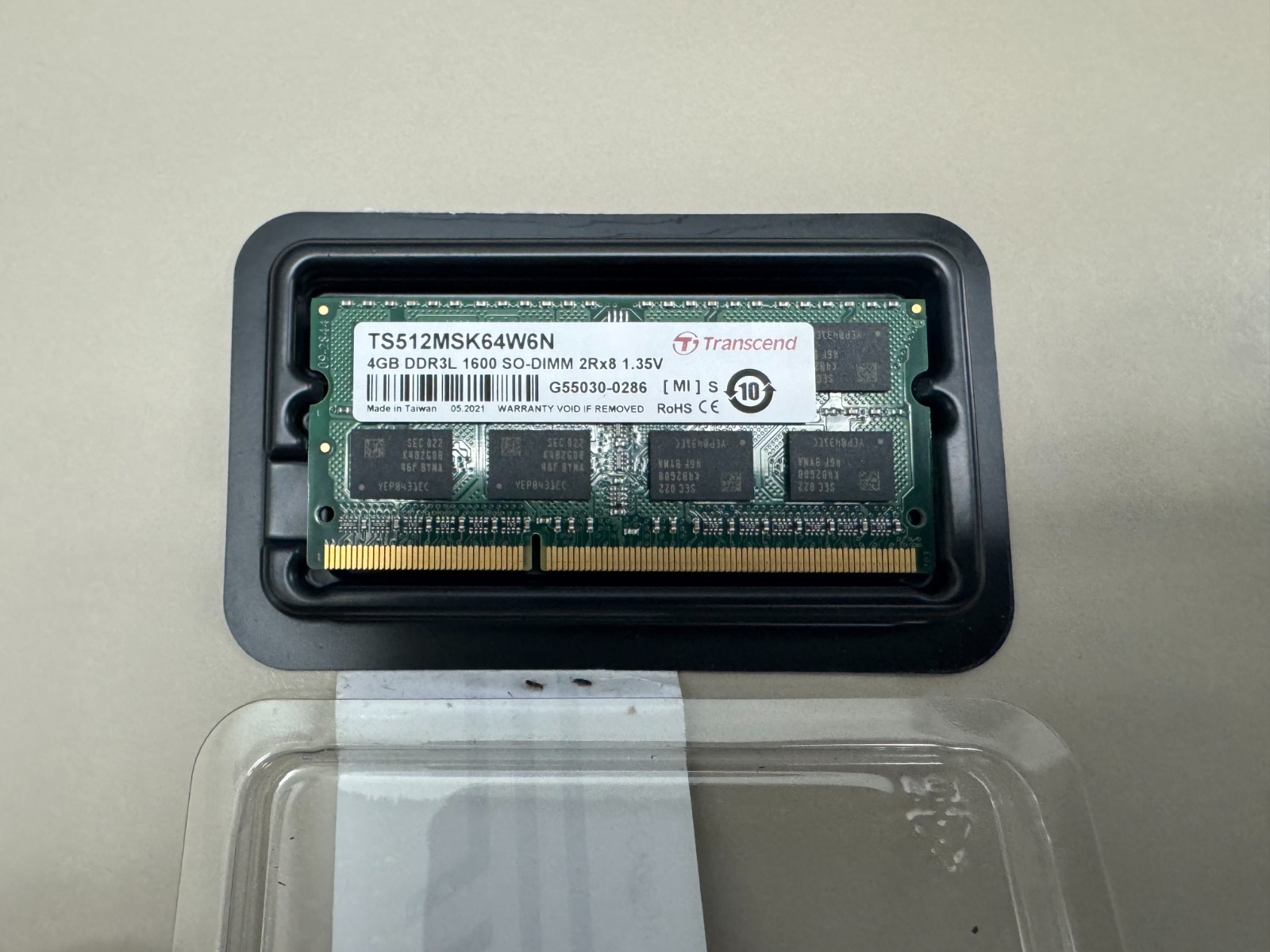 Transcend TS512MSK64W6N 4GB DDR3L 1600 SO-DIMM Memory Module